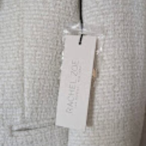 Rachel Zoe Creamy White Tweed Blazer - Size M - Picture 5 of 7